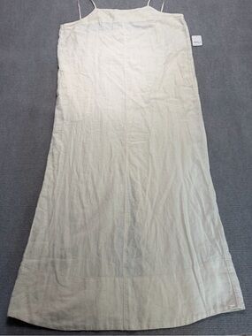 NWT Free People Free-Est Linen Blend Maxi Slip Dress XL Tea Cookie Neutral Boho
